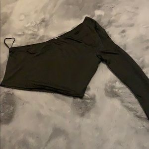 One Shoulder Crop Top